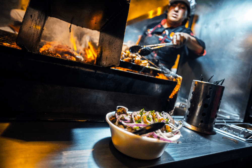 Street food at La Vicentina, in Quito, Ecuador